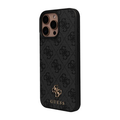 Apple iPhone 16 Pro Max Case Guess Original Licensed Small 4G Classic Cover Black