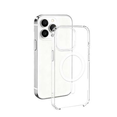 Apple iPhone 16 Pro Max Case IC Chip Zore Wireless Charging Transparent Original Cover Şeffaf