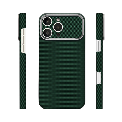 Apple iPhone 16 Pro Max Case M-Safe Charging Enabled Zore Paris Zerre Hard PC Cover Dark Green