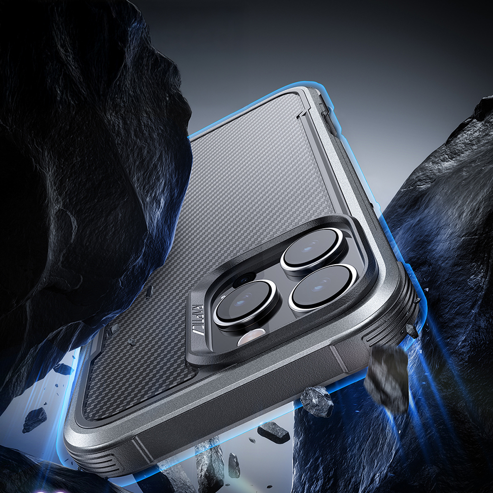 Apple iPhone 16 Pro Max Case M-safe Charging Feature Airbag Raptic Apex Series Carbon Fiber Design Cover - 10