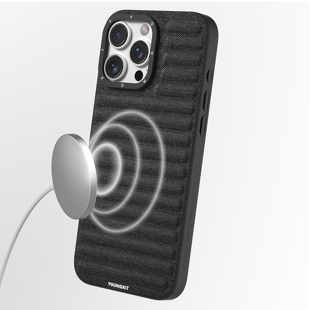 Apple iPhone 16 Pro Max Case M-safe Charging Feature Youngkit Canvas Series Cover - 15