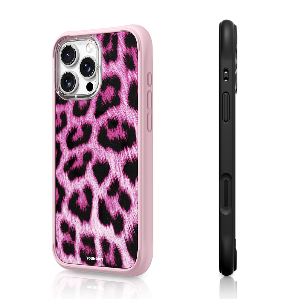 Apple iPhone 16 Pro Max Case M-safe Charging Feature Youngkit Leopard Series Cover - 6