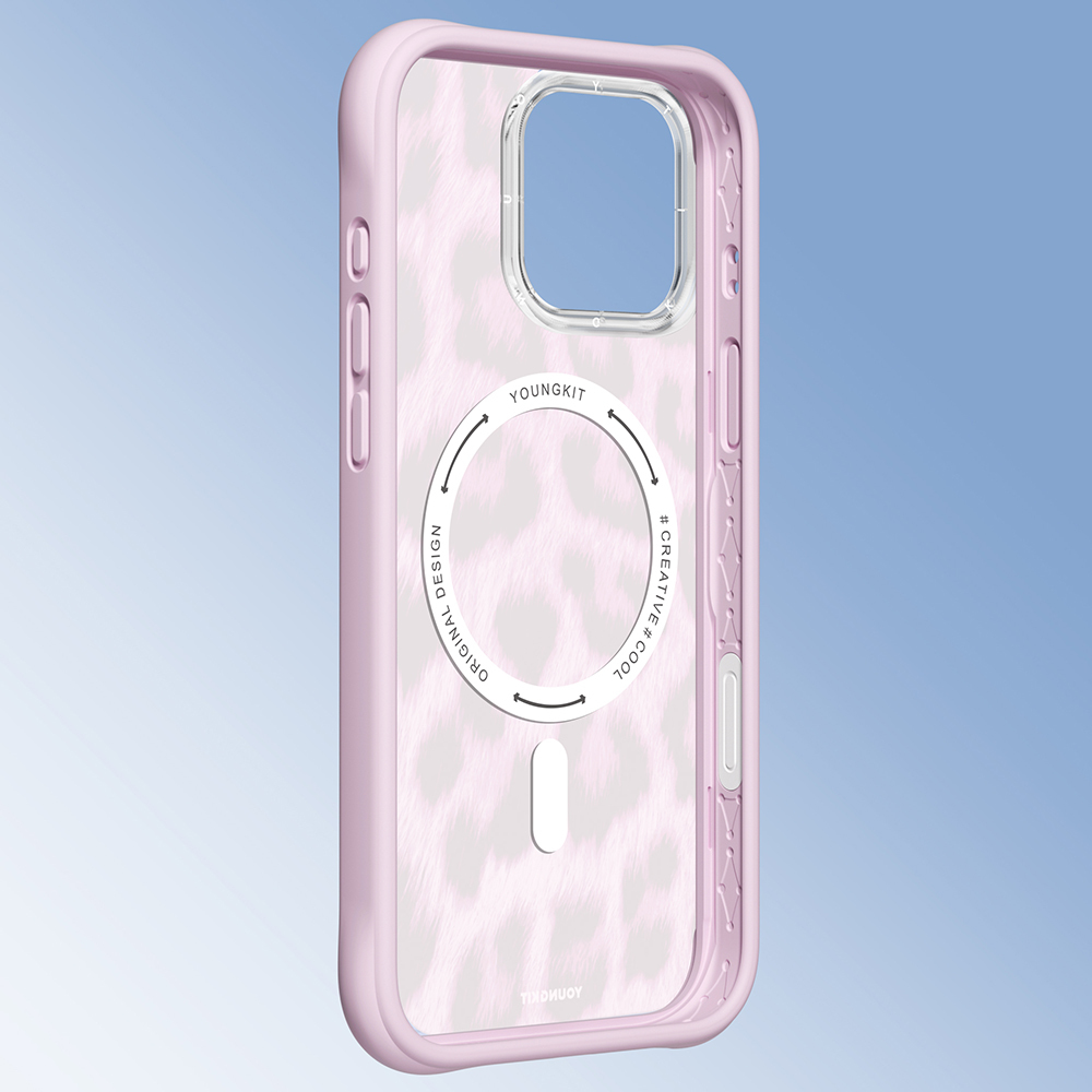 Apple iPhone 16 Pro Max Case M-safe Charging Feature Youngkit Leopard Series Cover - 10