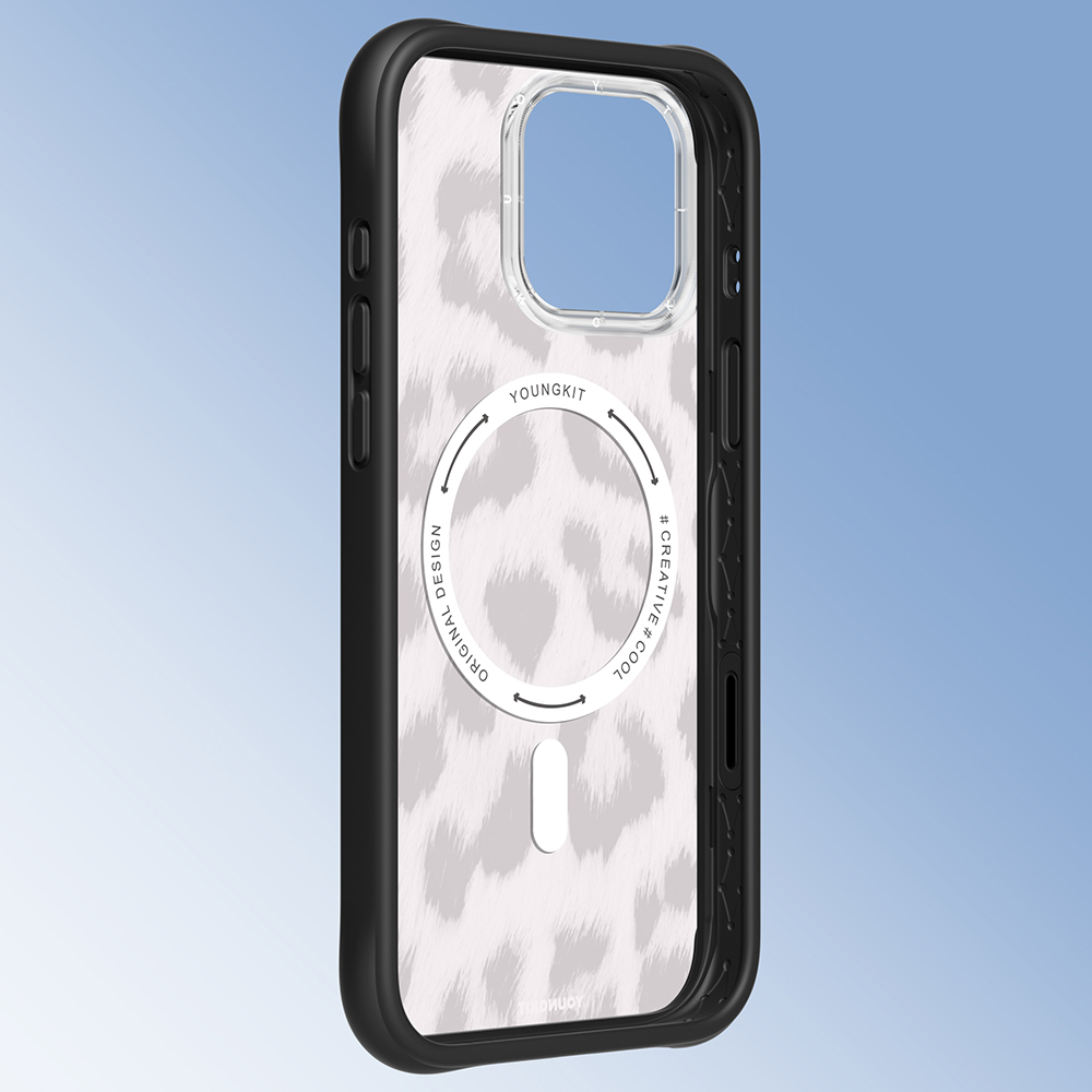 Apple iPhone 16 Pro Max Case M-safe Charging Feature Youngkit Leopard Series Cover - 16