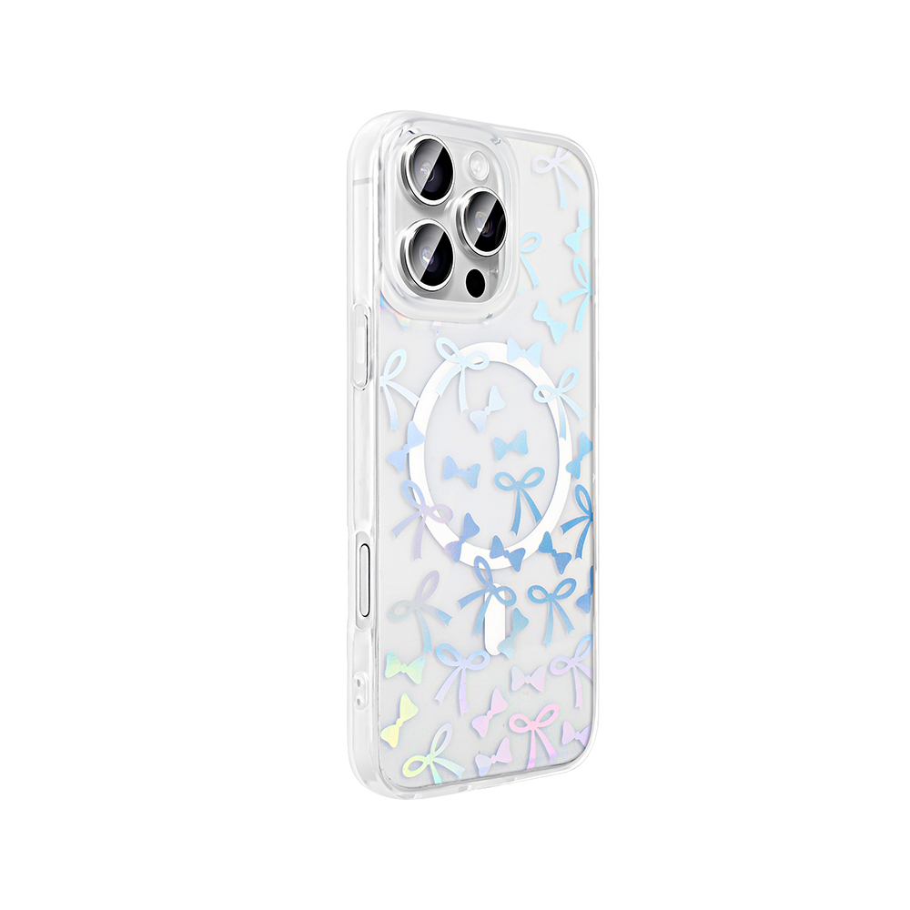 Apple iPhone 16 Pro Max Case M-Safe Charging Transparent Zore Folk Hard Cover - 7