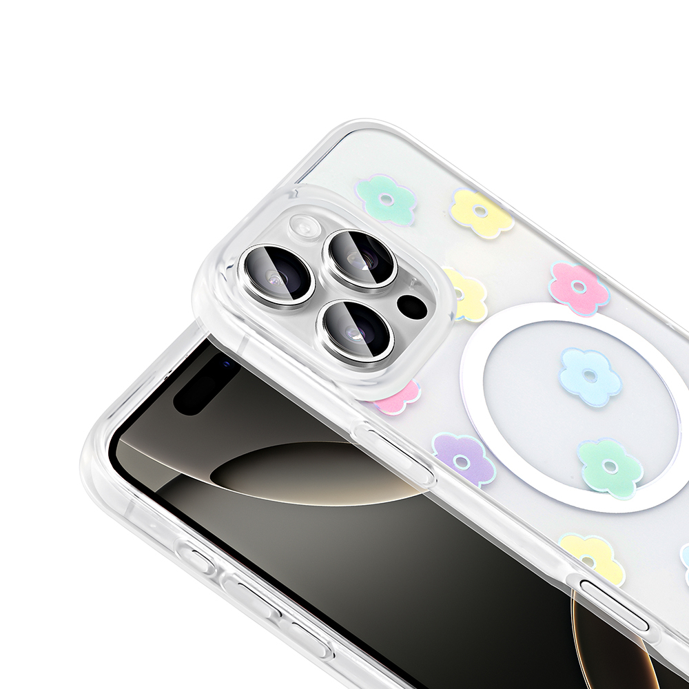 Apple iPhone 16 Pro Max Case M-Safe Charging Transparent Zore Folk Hard Cover - 14