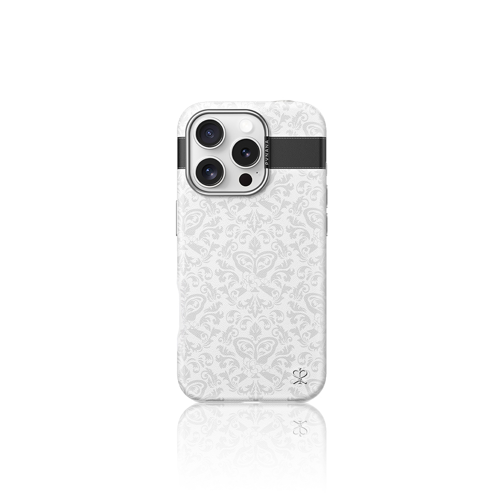 Apple iPhone 16 Pro Max Case Magsafe Charging Artificial Leather Design Patterned Pynana Print Series Cover - 2