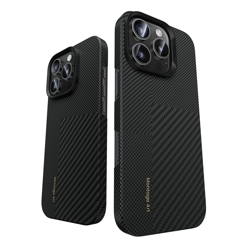 Apple iPhone 16 Pro Max Case Magsafe Charging Feature Carbon Fiber Benks New Series Montage ArmorAir Kevlar Cover - 3