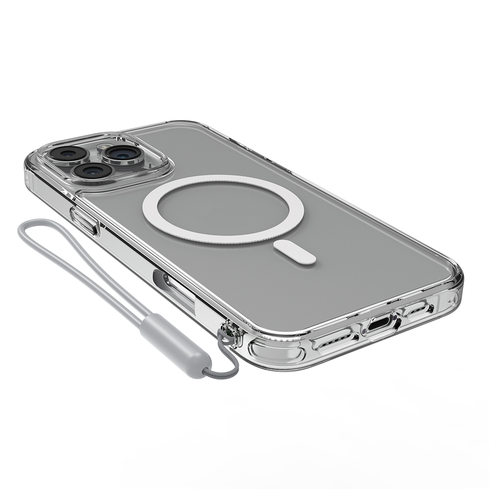 Apple iPhone 16 Pro Max Case Magsafe Charging Feature Raptic Crystal MagSafe Series Transparent Cover - 9