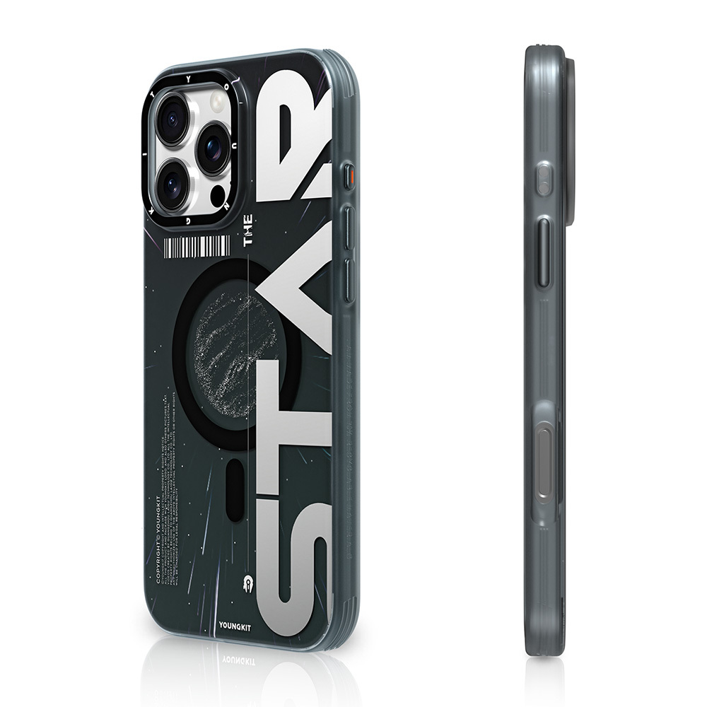 Apple iPhone 16 Pro Max Case Magsafe Charging Featured Airbag Hologram Design Youngkit Interstellar Series Cover - 15