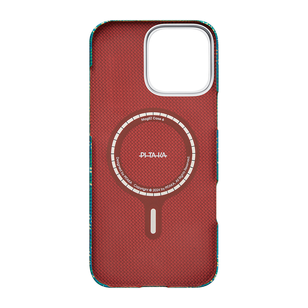 Apple iPhone 16 Pro Max Case MagSafe Charging Featured Aramid Fiber Pitaka Tactile Woven Monogram Series Cover - 8