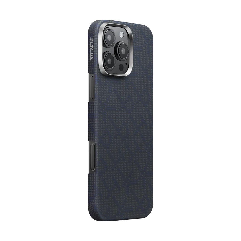 Apple iPhone 16 Pro Max Case MagSafe Charging Featured Aramid Fiber Pitaka Tactile Woven Monogram Series Cover - 7