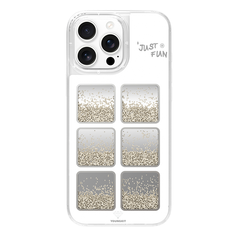 Apple iPhone 16 Pro Max Case Mirrored and Beaded Design Youngkit Spirit Series Cover - 2