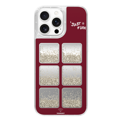 Apple iPhone 16 Pro Max Case Mirrored and Beaded Design Youngkit Spirit Series Cover Plum