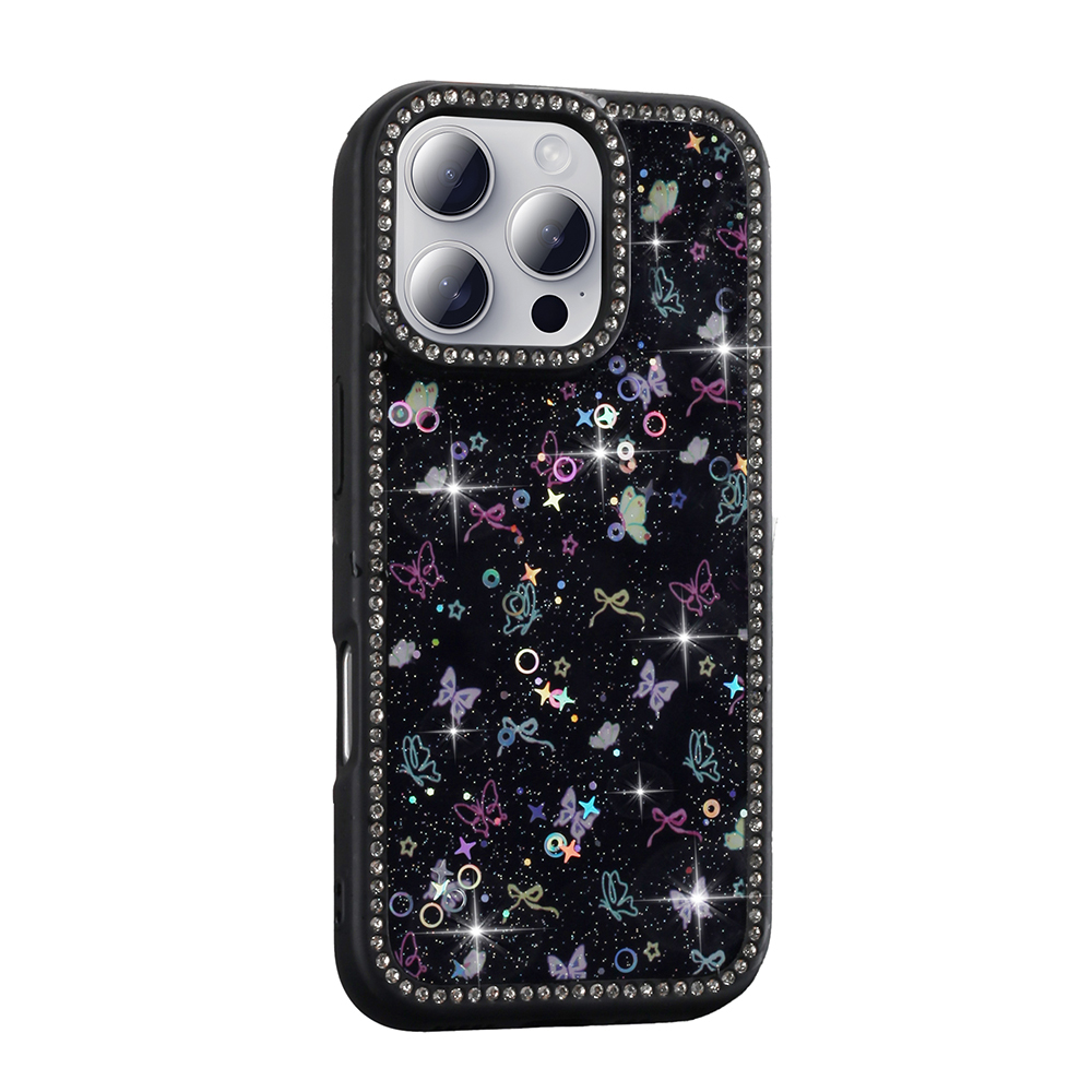 Apple iPhone 16 Pro Max Case Stone and Glitter Design Zore Azra Cover - 5