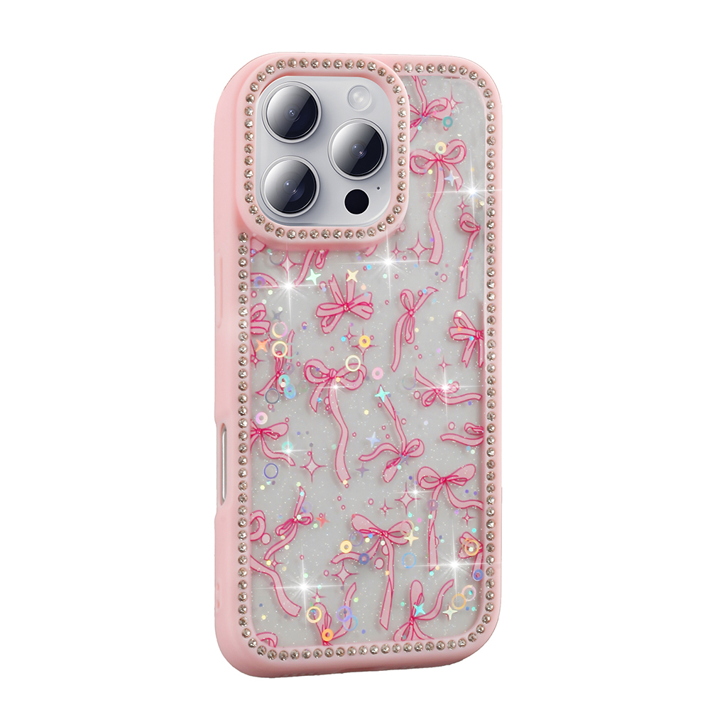 Apple iPhone 16 Pro Max Case Stone and Glitter Design Zore Azra Cover - 7
