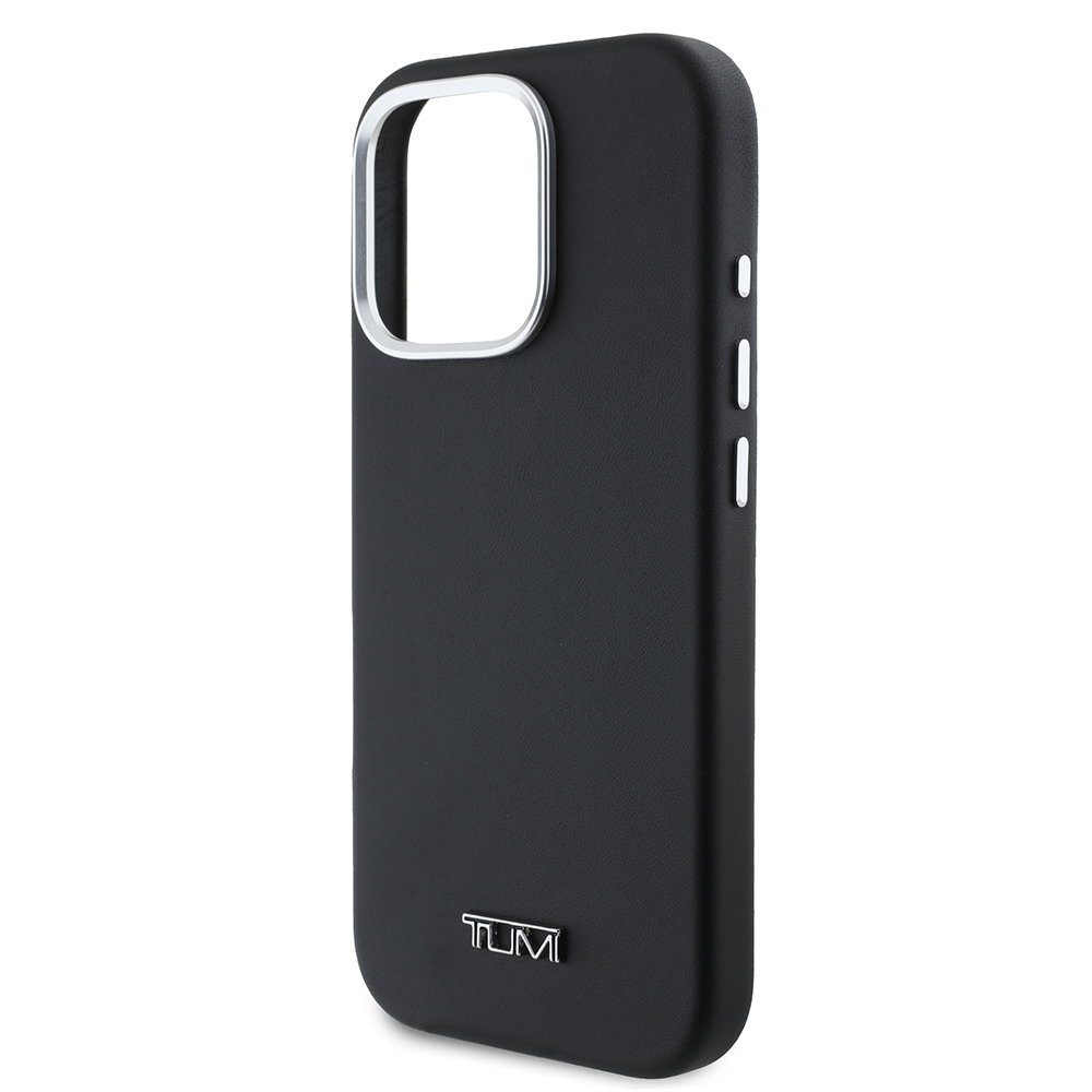 Apple iPhone 16 Pro Max Case TUMI Original Licensed Magsafe Charging Featured Metal Text Logo PU Leather Cover - 5