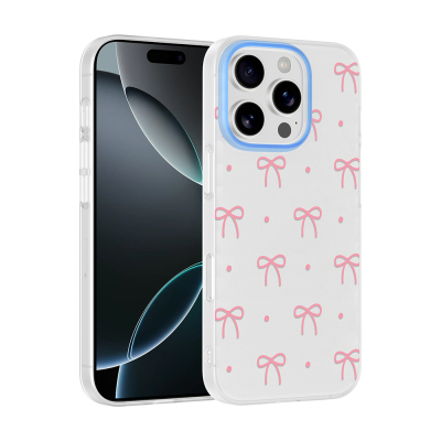 Apple iPhone 16 Pro Max Case with Camera Protector, Patterned Zore Clip Cover Fiyonk