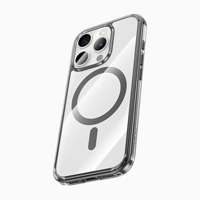 Apple iPhone 16 Pro Max Case with M-safe Charging Feature, Airbag, Transparent, Benks LucentPro Series Cover Grey