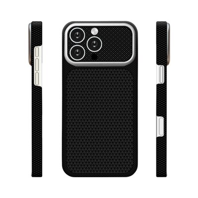 Apple iPhone 16 Pro Max Case with M-Safe Charging Feature, Zore Paris Nexel Hard PC Cover Black