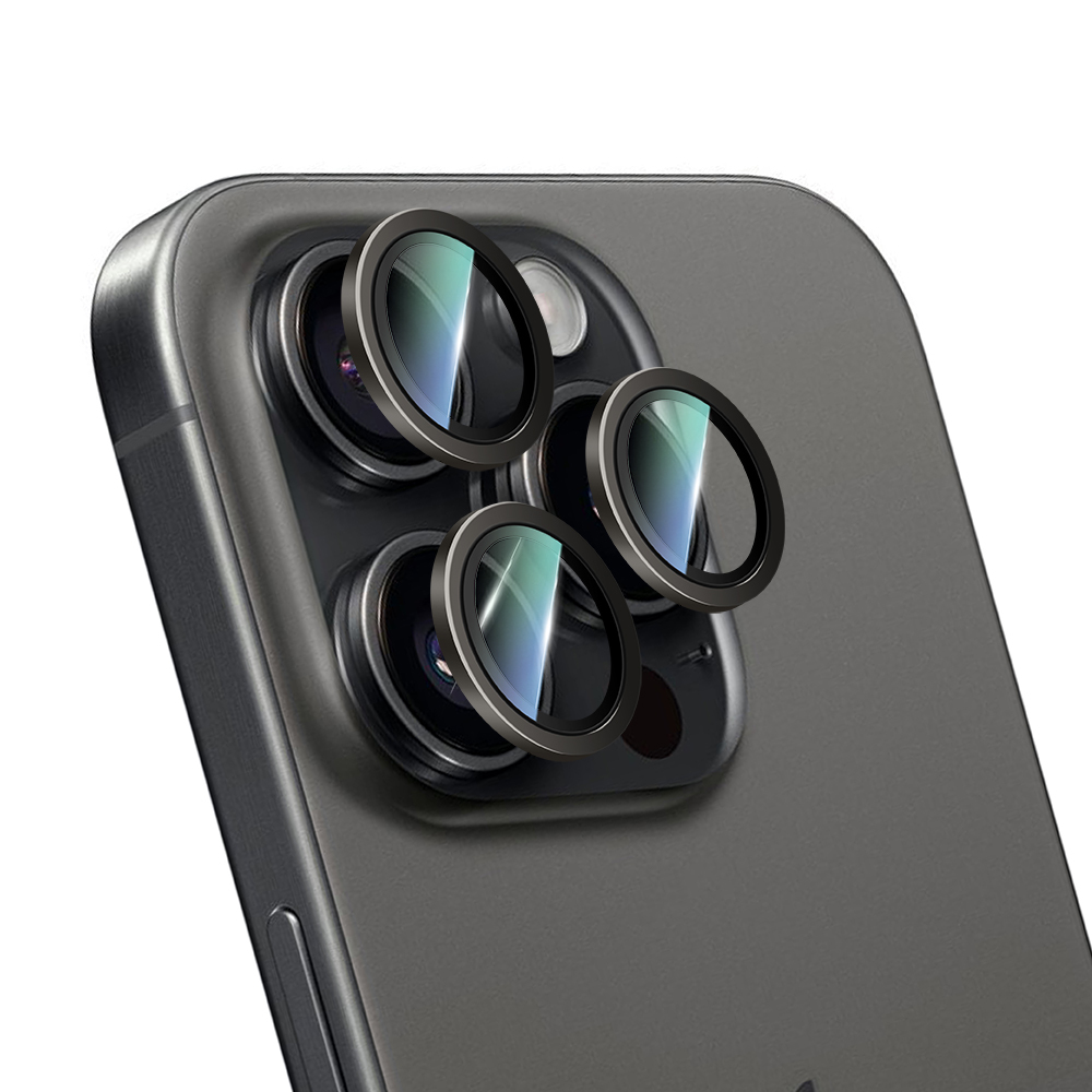 Apple iPhone 16 Pro Max CaseWorld Alloy Two-Color Series Lens Protector - 14