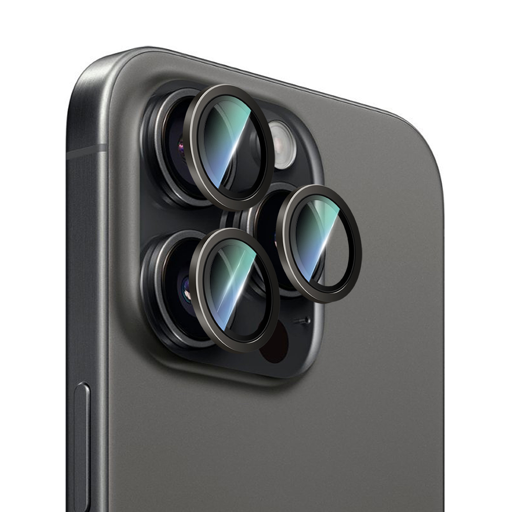 Apple iPhone 16 Pro Max CaseWorld Alloy Two-Color Series Lens Protector - 10