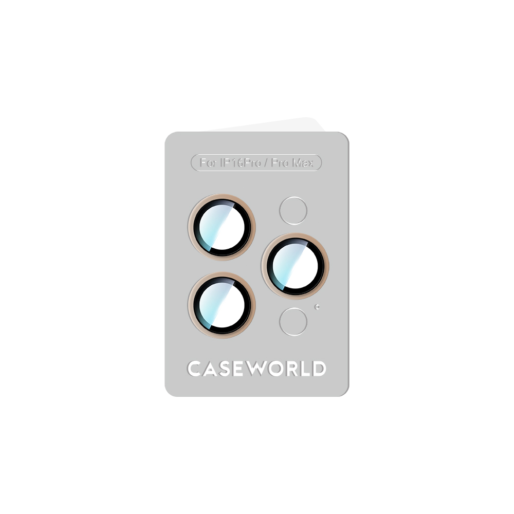 Apple iPhone 16 Pro Max CaseWorld Alloy Two-Color Series Lens Protector - 18