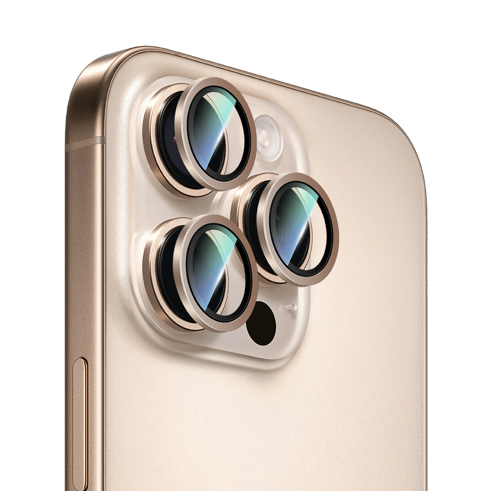 Apple iPhone 16 Pro Max CaseWorld Alloy Two-Color Series Lens Protector - 13