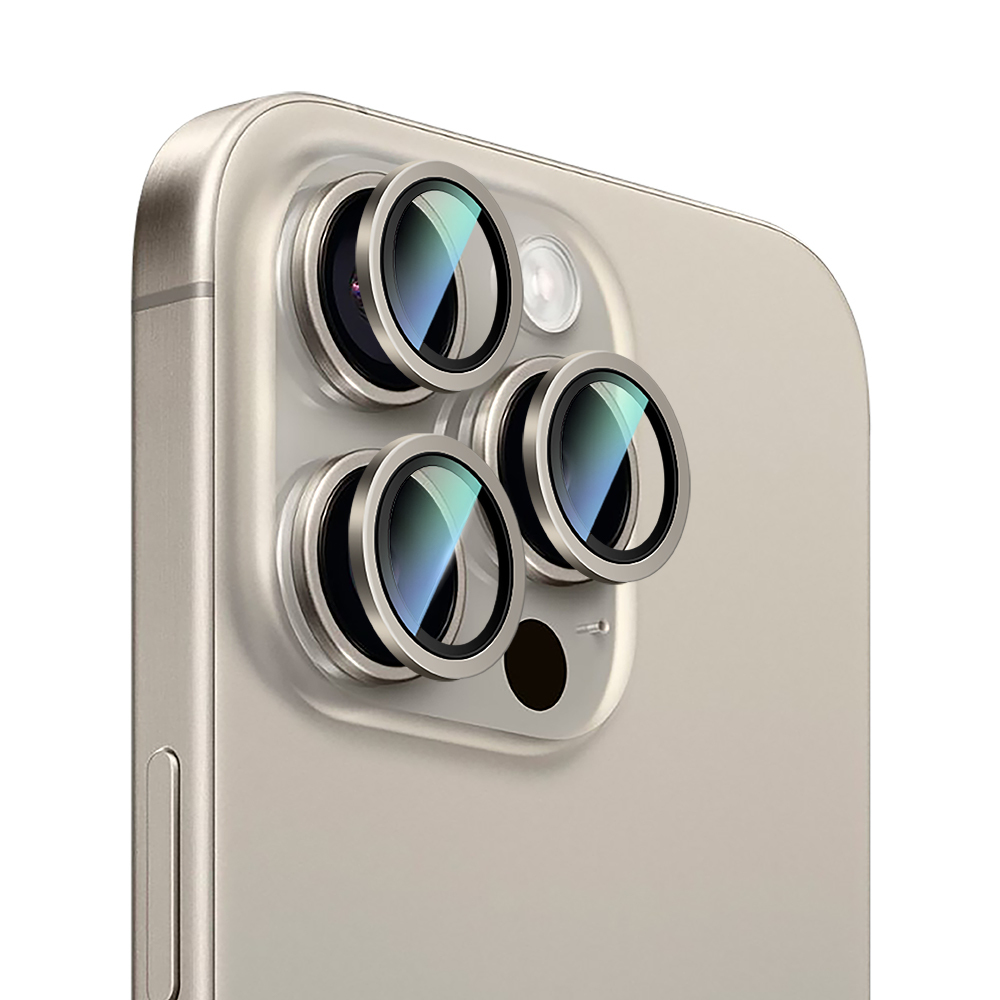 Apple iPhone 16 Pro Max CaseWorld Alloy Two-Color Series Lens Protector - 11