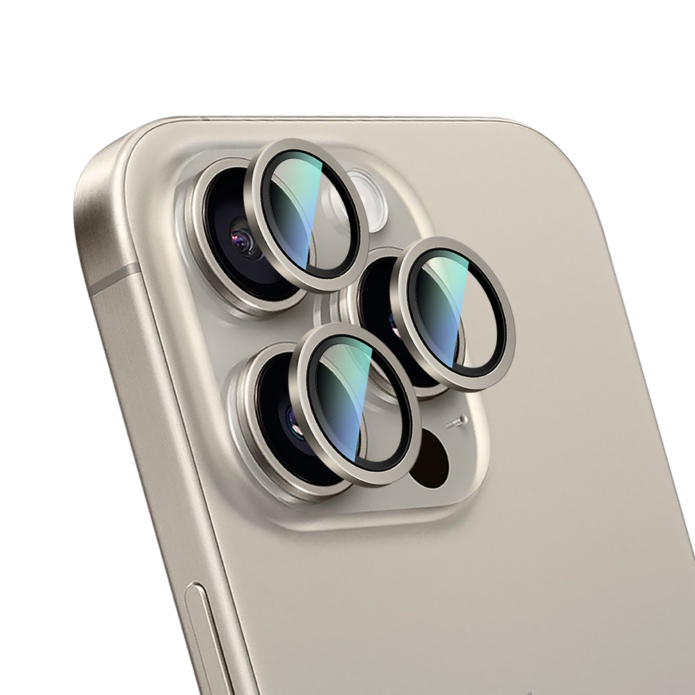 Apple iPhone 16 Pro Max CaseWorld Alloy Two-Color Series Lens Protector - 15
