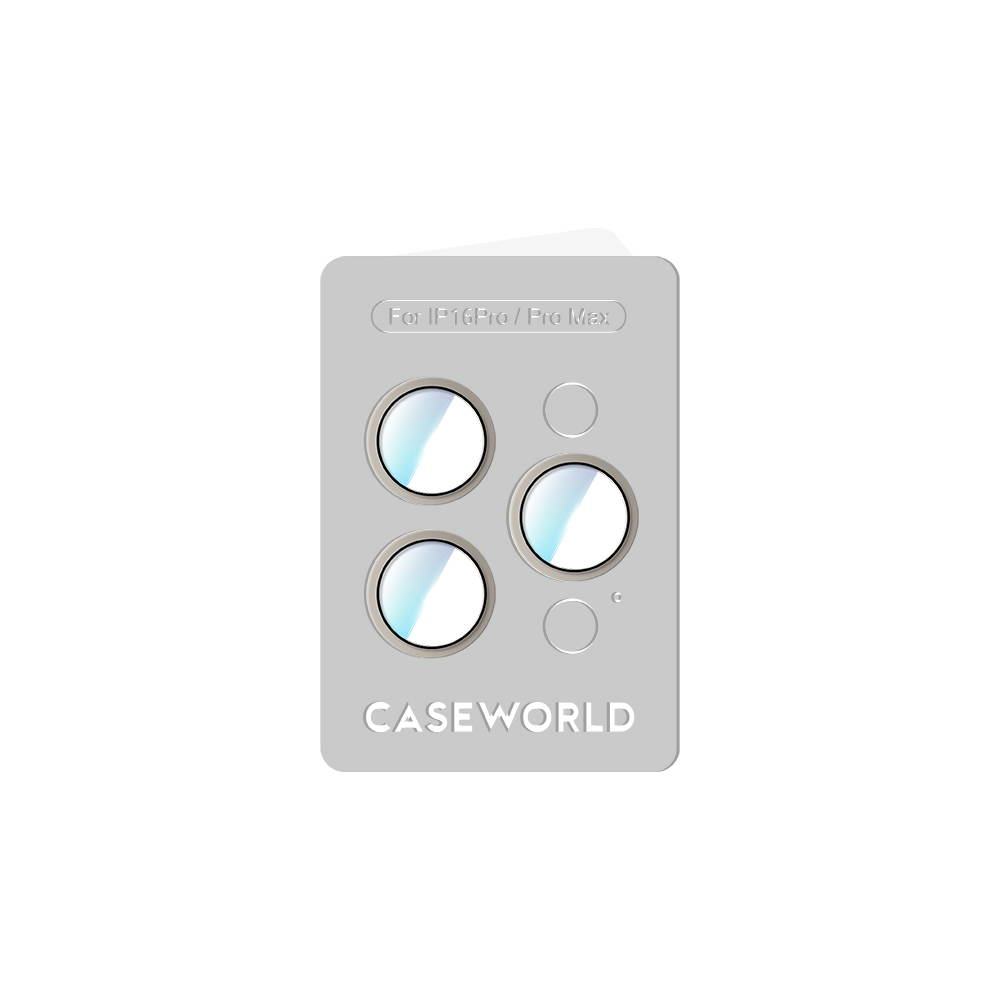 Apple iPhone 16 Pro Max CaseWorld Alloy Two-Color Series Lens Protector - 21