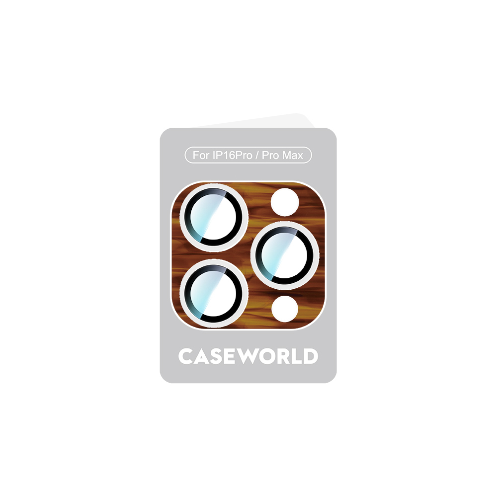 Apple iPhone 16 Pro Max CaseWorld Crystal Color Series Full Camera Lens Protector - 14