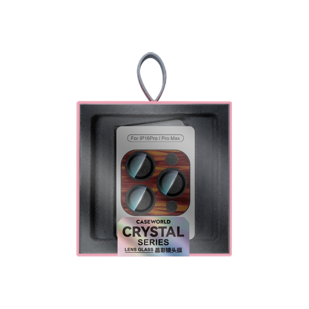 Apple iPhone 16 Pro Max CaseWorld Crystal Color Series Full Camera Lens Protector - 15