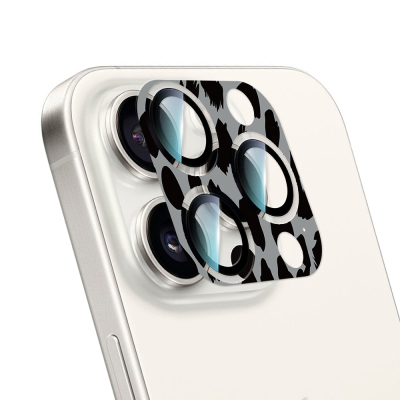 Apple iPhone 16 Pro Max CaseWorld Crystal Color Serisi Full Kamera Lens Koruyucu Gri