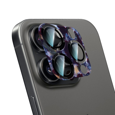 Apple iPhone 16 Pro Max CaseWorld Crystal Color Serisi Full Kamera Lens Koruyucu Mor
