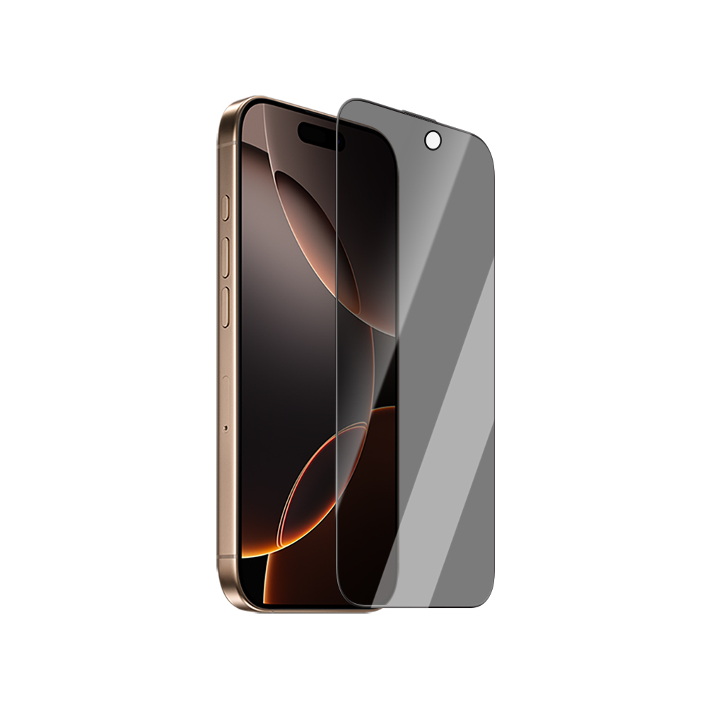 Apple iPhone 16 Pro Max CaseWorld Crystal Shadow Serisi 0.15mm 3D Privacy Temperli Cam Ekran Koruyucu - 2