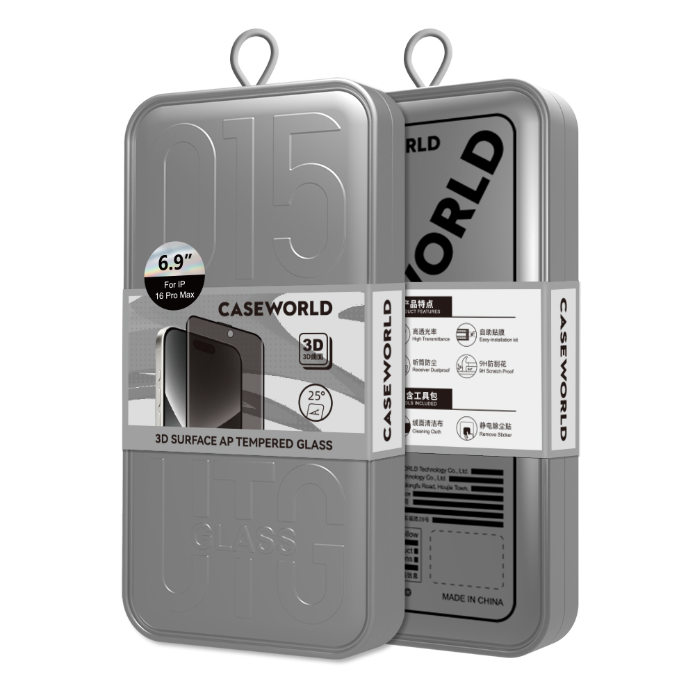 Apple iPhone 16 Pro Max CaseWorld HD Serisi 0.25mm Privacy Temperli Cam Ekran Koruyucu - 7