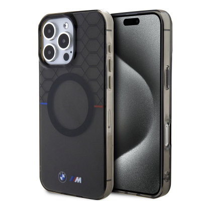 Apple iPhone 16 Pro Max Kılıf BMW Magsafe Şarj Özellikli Transparan M Dizayn Orjinal Lisanslı Kapak Gri