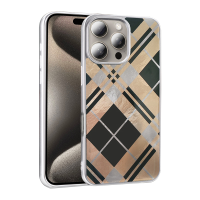 Apple iPhone 16 Pro Max Kılıf Desenli Zore Mep Kapak Geometrik