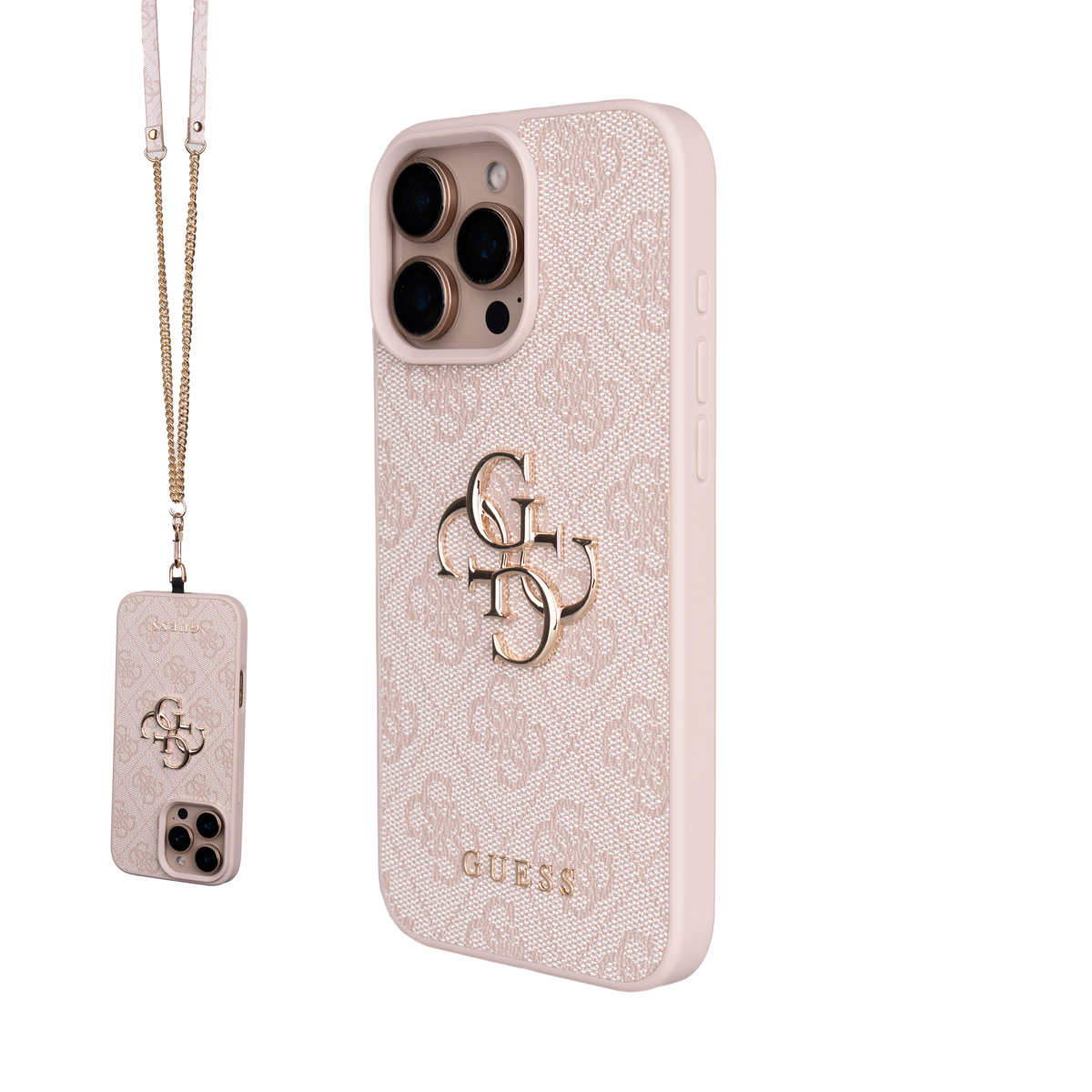 Apple iPhone 16 Pro Max Kılıf Guess Orjinal Lisanslı PU Deri 4G Büyük Metal Logolu Çapraz Vücut Askılı Kapak - 3