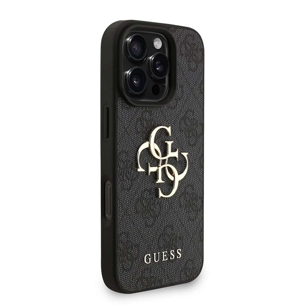 Apple iPhone 16 Pro Max Kılıf Guess Orjinal Lisanslı PU Deri Bilek Askı İpli Metal Büyük 4G ve Yazı Logolu Kapak - 7