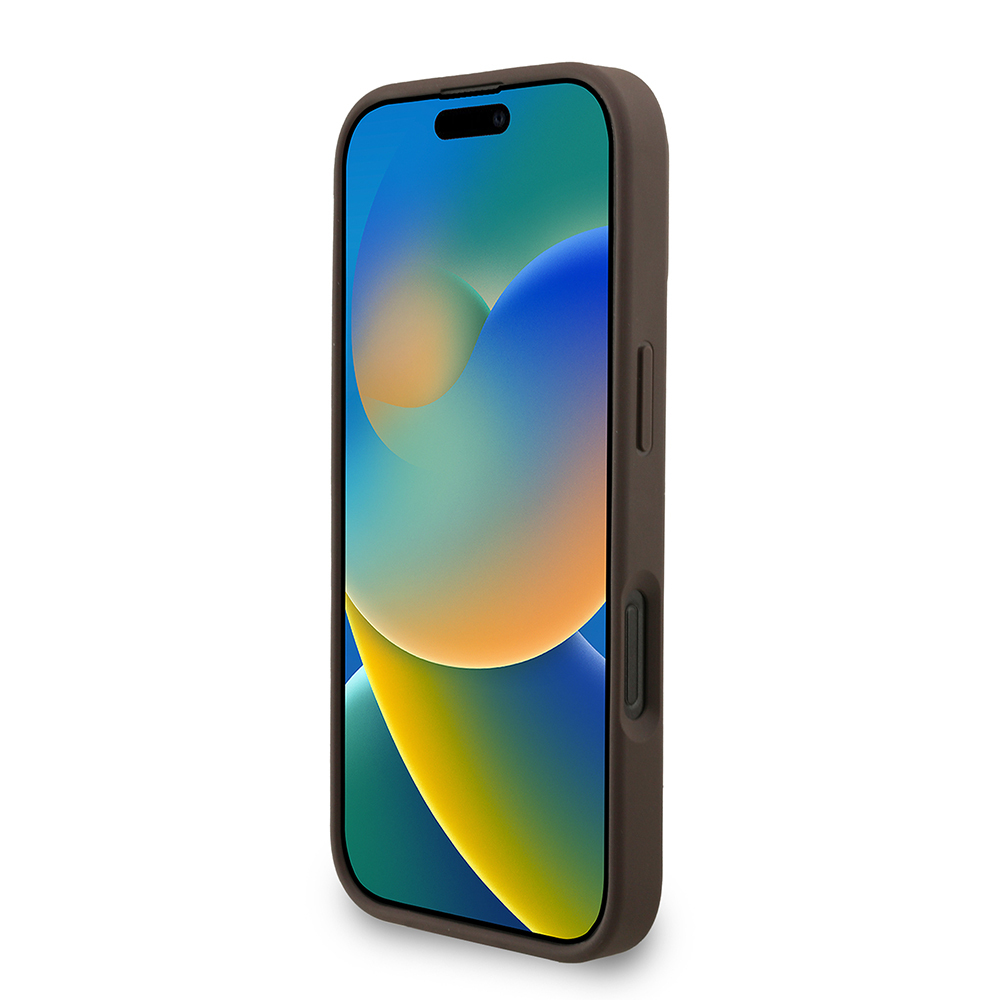 Apple iPhone 16 Pro Max Kılıf Guess Orjinal Lisanslı PU Deri Bilek Askı İpli Metal Büyük 4G ve Yazı Logolu Kapak - 22