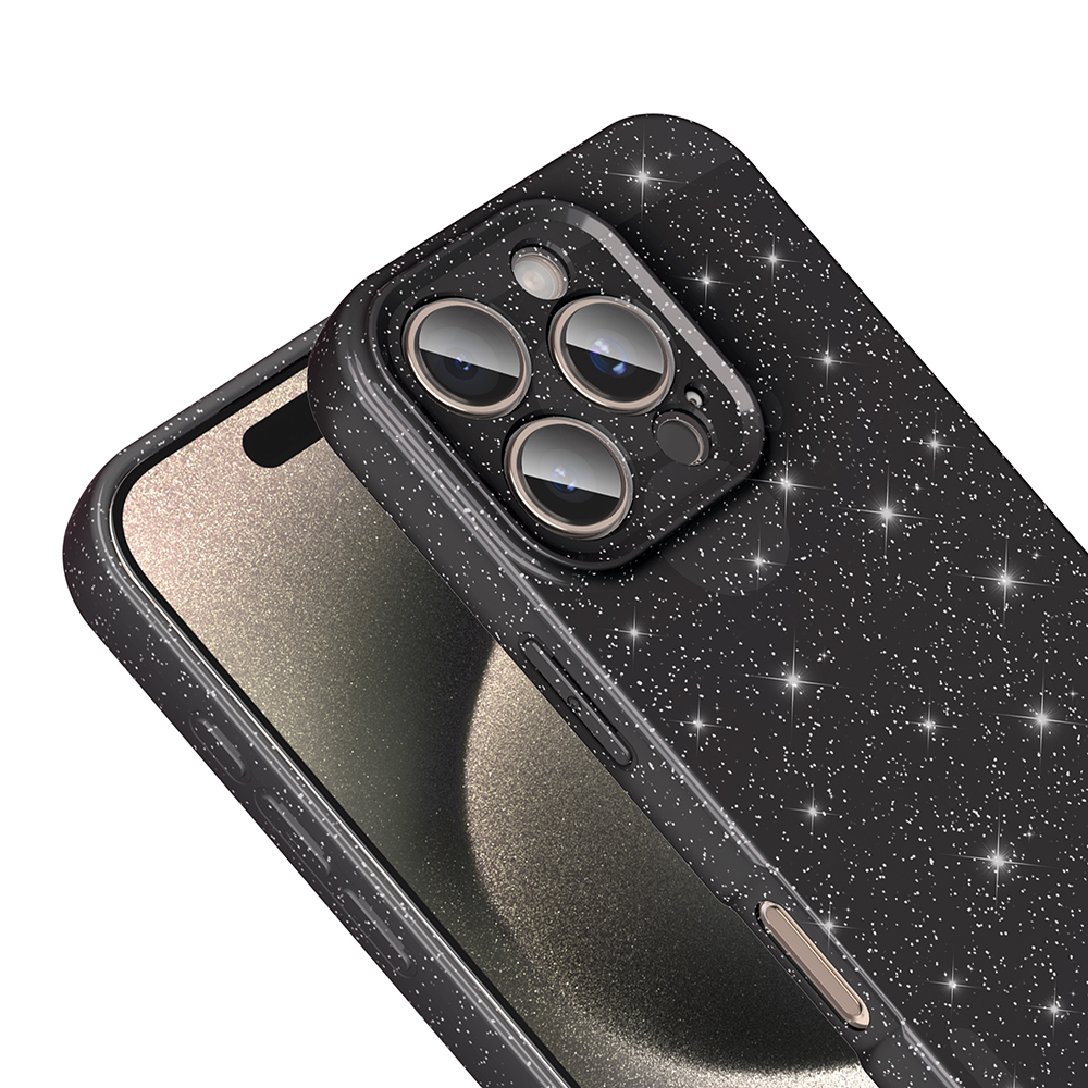 Apple iPhone 16 Pro Max Kılıf Kamera Korumalı Simli Lüks Zore Koton Kapak - 13
