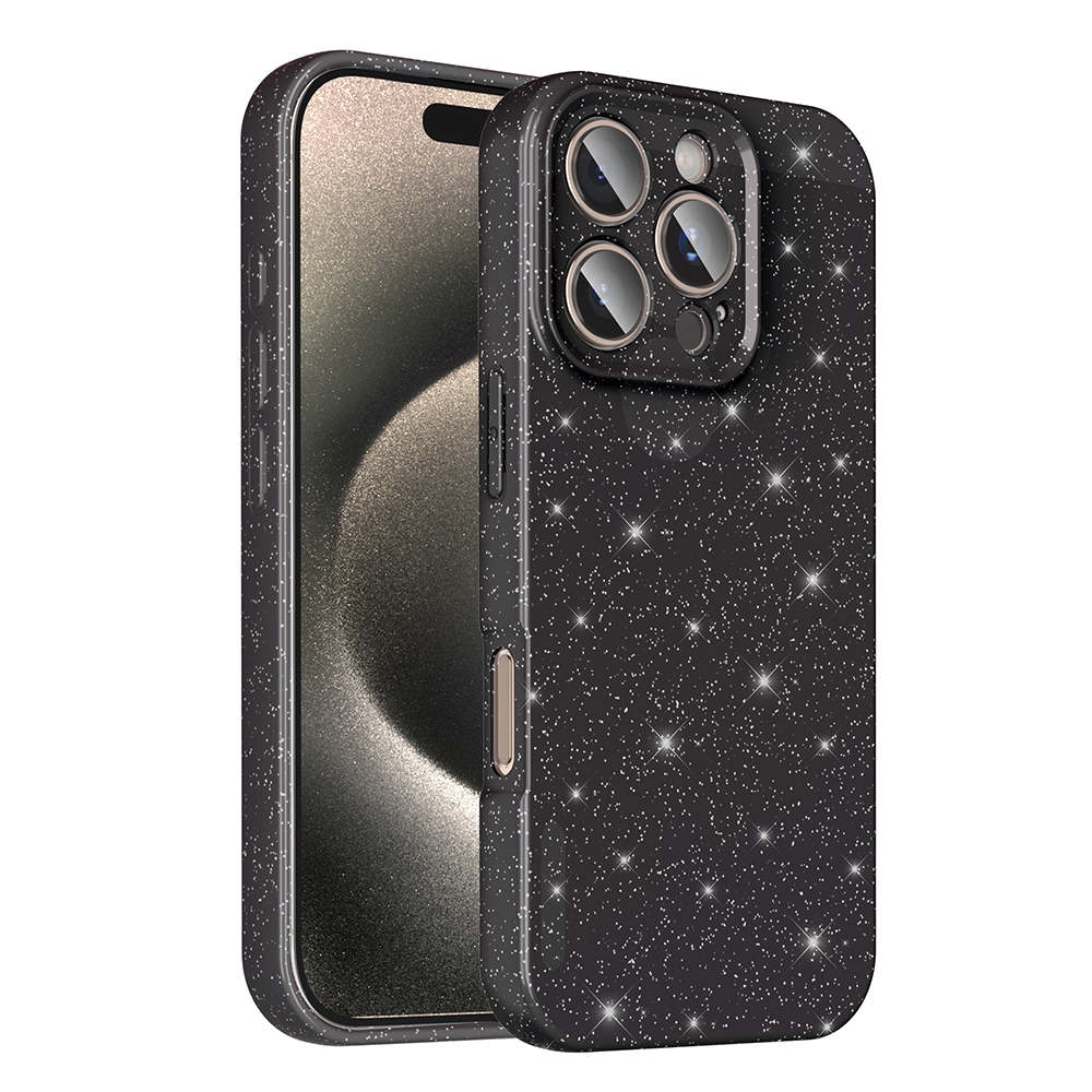 Apple iPhone 16 Pro Max Kılıf Kamera Korumalı Simli Lüks Zore Koton Kapak - 5