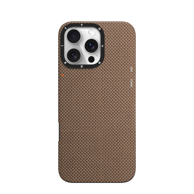 Apple iPhone 16 Pro Max Kılıf M-safe Şarj Özellikli Aramid Fiber Youngkit 1500D Extreme Wing Titanyum-Gold Serisi Kapak Titanyum-Gold