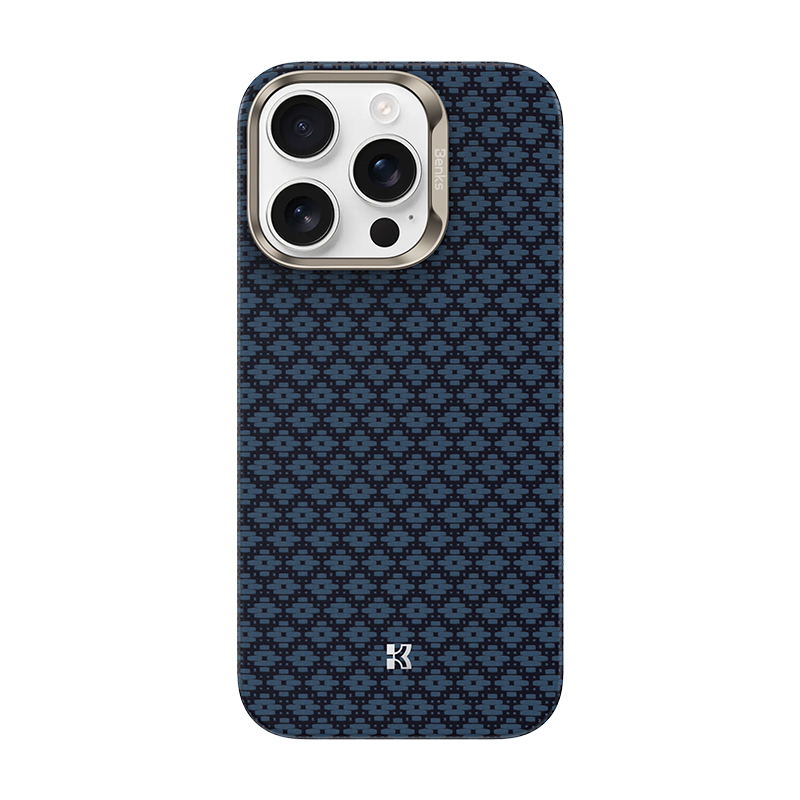 Apple iPhone 16 Pro Max Kılıf M-Safe Şarj Özellikli Benks ArmorAir ArmorGrid Serisi Kevlar Kapak - 3