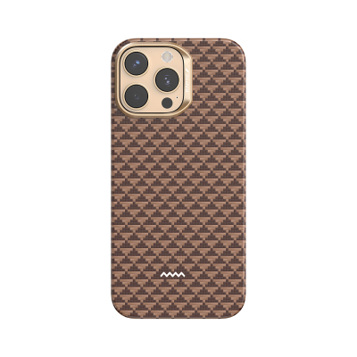 Apple iPhone 16 Pro Max Kılıf M-safe Şarj Özellikli Raptic Aramid Skin Origin Serisi Kapak Kahverengi