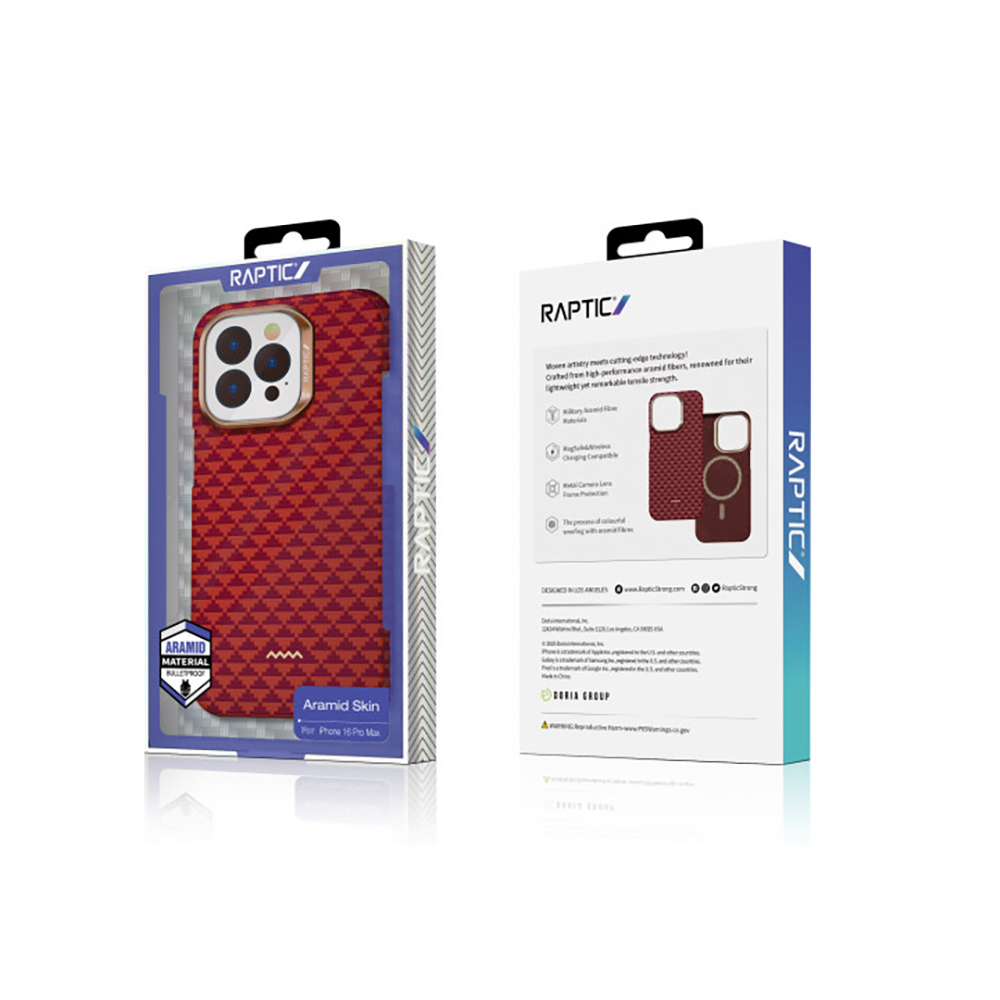 Apple iPhone 16 Pro Max Kılıf M-safe Şarj Özellikli Raptic Aramid Skin Origin Serisi Kapak - 27