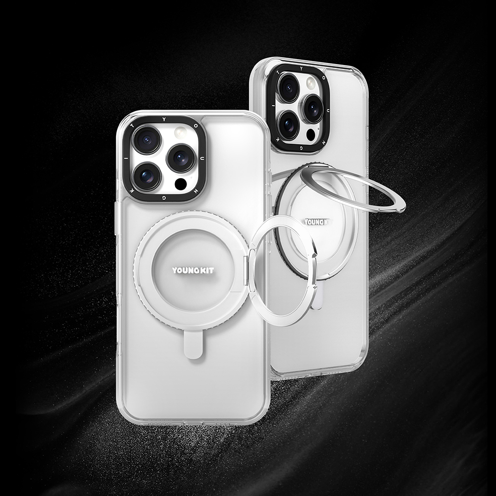 Apple iPhone 16 Pro Max Kılıf M-safe Şarj Özellikli Standlı Aksiyon Butonlu Youngkit Pivot Serisi Kapak - 6