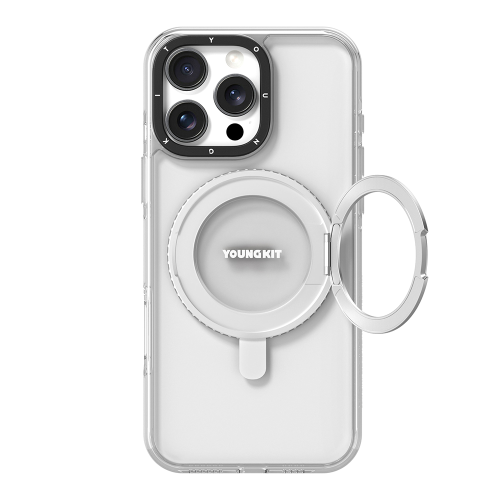 Apple iPhone 16 Pro Max Kılıf M-safe Şarj Özellikli Standlı Aksiyon Butonlu Youngkit Pivot Serisi Kapak - 2